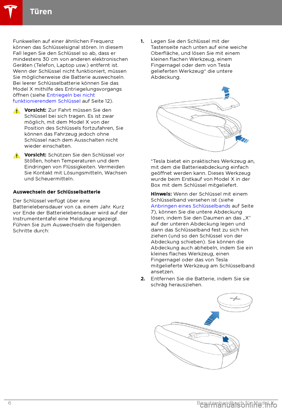 TESLA MODEL X 2018  Betriebsanleitung (in German)  Funkwellen auf einer 