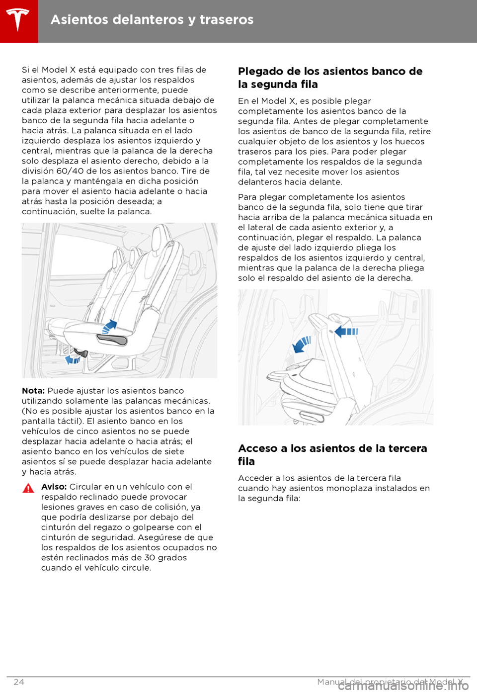 TESLA MODEL X 2018  Manual del propietario (in Spanish) Si el Model X est