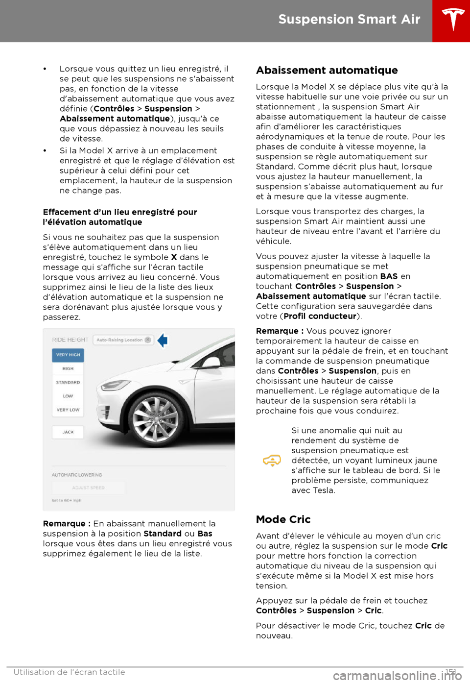 TESLA MODEL X 2018 Manuel du propriétaire (Canada) (in French) TESLA MODEL X 2018 Manuel du propriétaire (Canada) (in French)