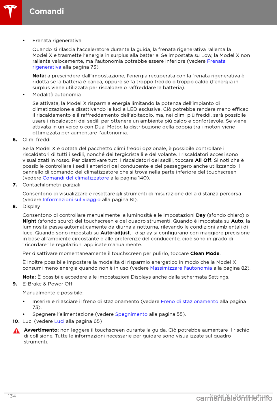 TESLA MODEL X 2018 Manuale del proprietario (in Italian) TESLA MODEL X 2018 Manuale del proprietario (in Italian)