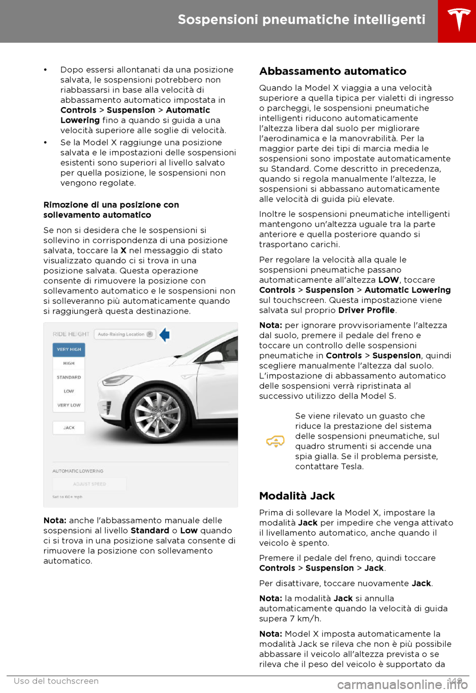 TESLA MODEL X 2018 Manuale del proprietario (in Italian) TESLA MODEL X 2018 Manuale del proprietario (in Italian)