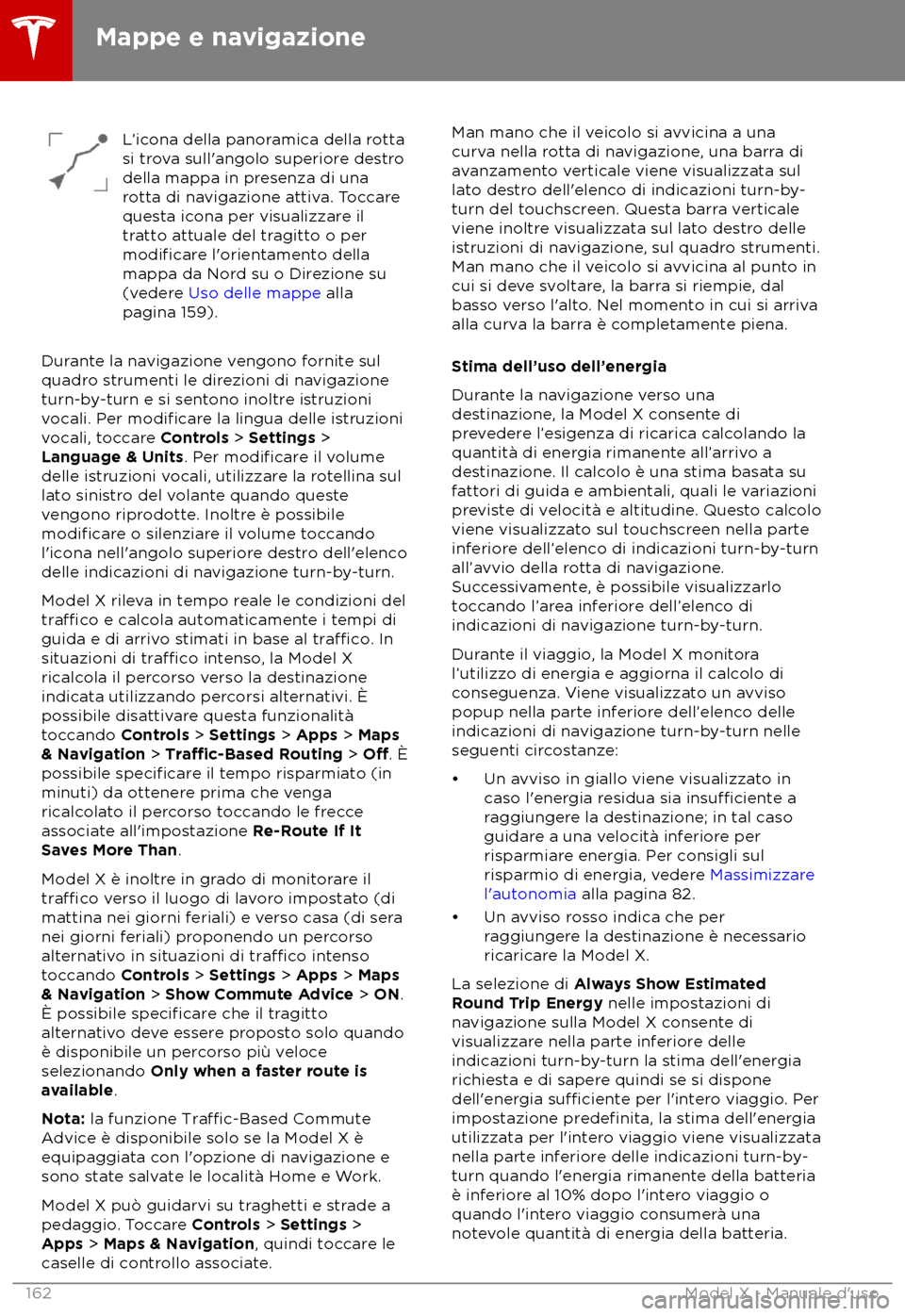 TESLA MODEL X 2018  Manuale del proprietario (in Italian) L