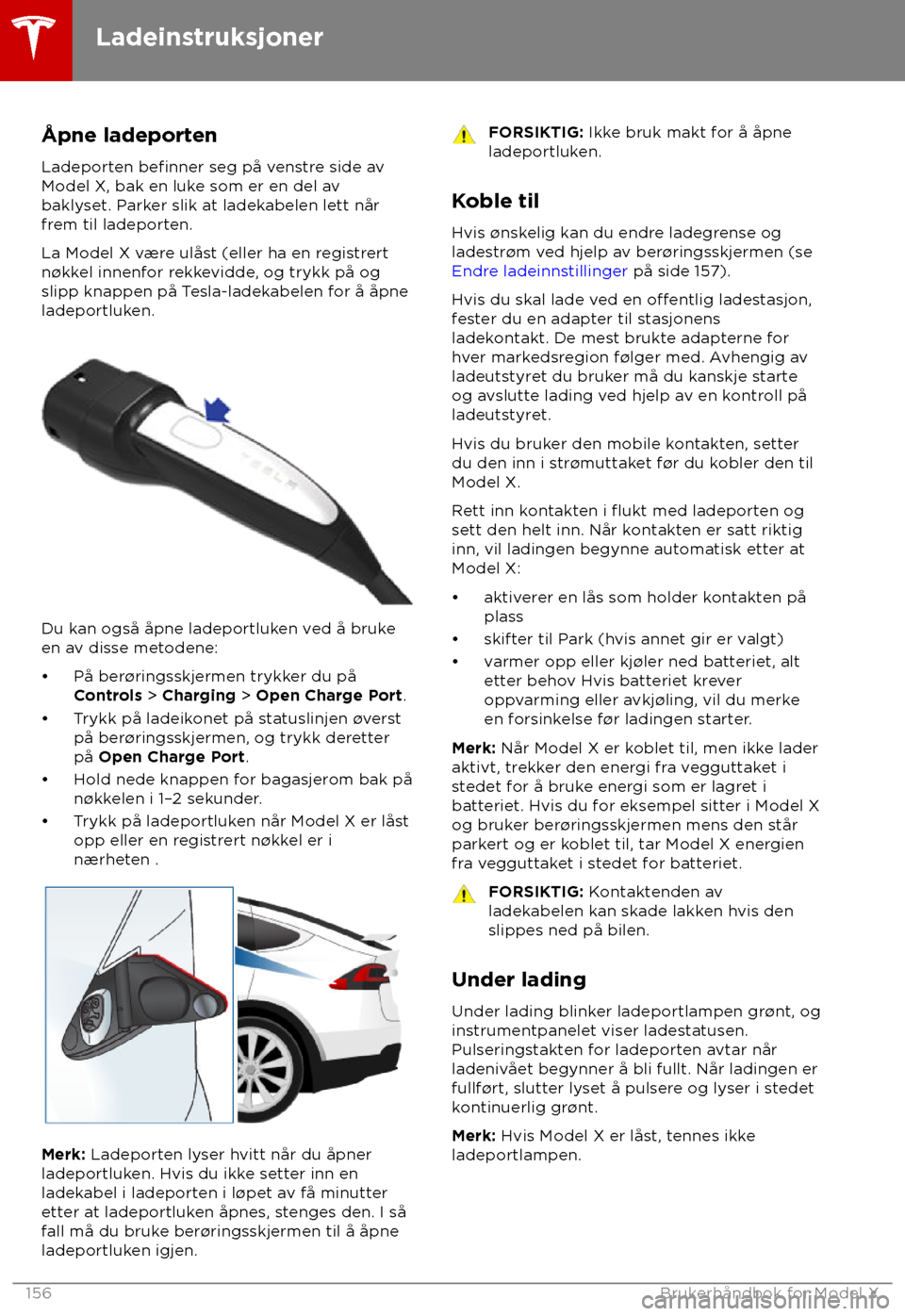 TESLA MODEL X 2018 Brukerhåndbok (in Norwegian) TESLA MODEL X 2018 Brukerhåndbok (in Norwegian)