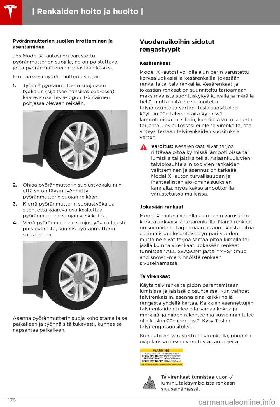 TESLA MODEL X 2018 Omistajan käsikirja (in Finnish) Py TESLA MODEL X 2018 Omistajan käsikirja (in Finnish) Py