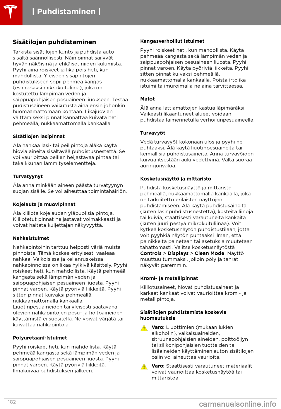 TESLA MODEL X 2018 Omistajan käsikirja (in Finnish) Sis TESLA MODEL X 2018 Omistajan käsikirja (in Finnish) Sis