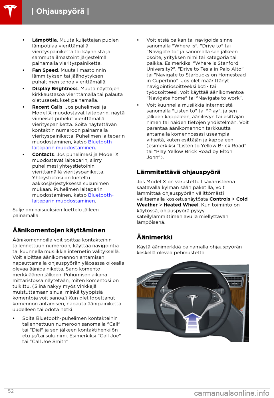 TESLA MODEL X 2018  Omistajan käsikirja (in Finnish)  