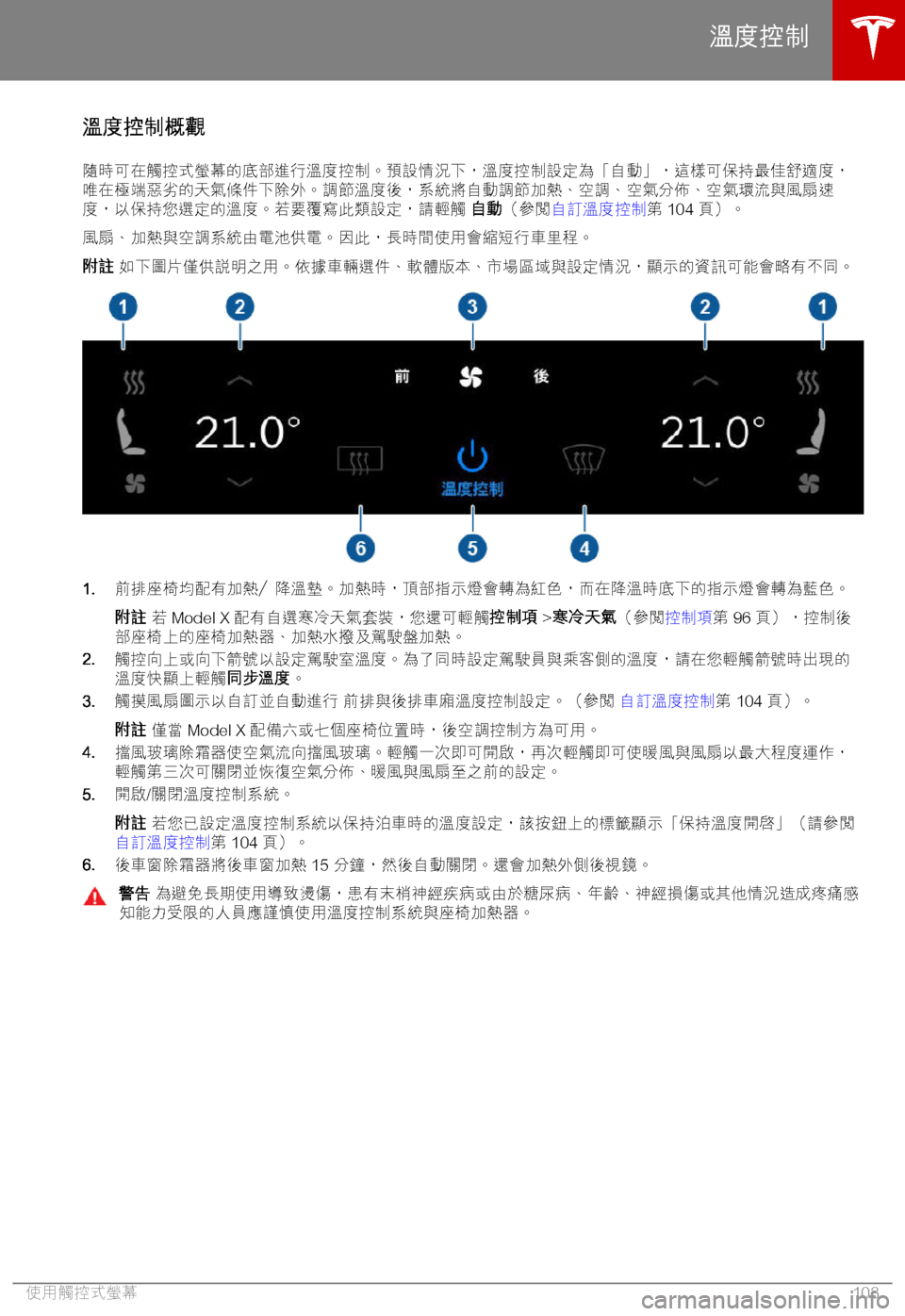 TESLA MODEL X 2018  車主手冊 (in Chinese Traditional) -]2)