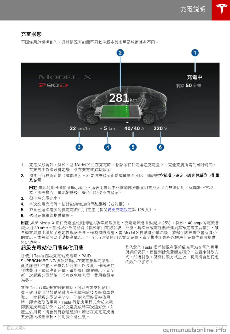 TESLA MODEL X 2018  車主手冊 (in Chinese Traditional) ".、K.