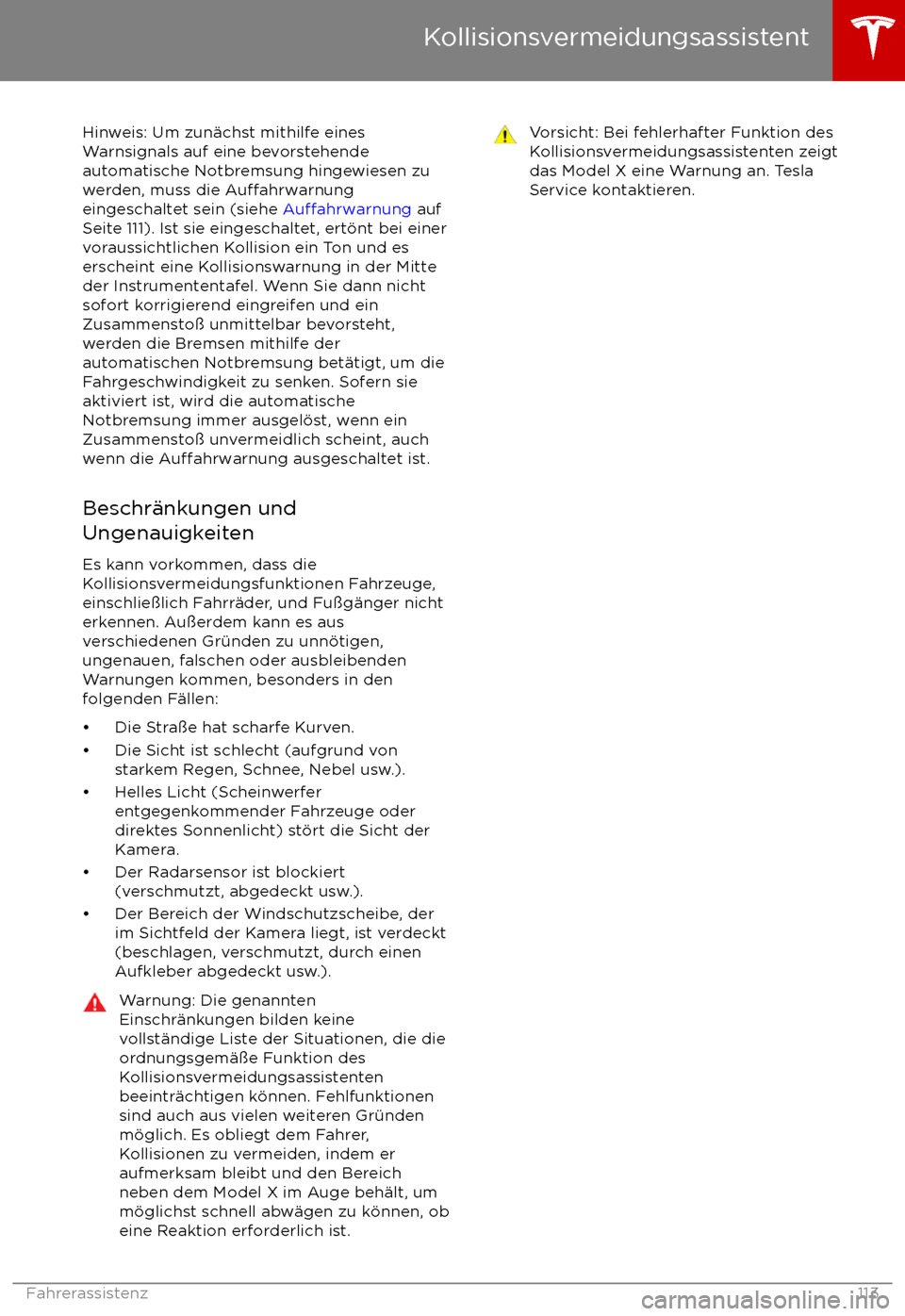 TESLA MODEL X 2017 Betriebsanleitung (in German) Hinweis: Um zun TESLA MODEL X 2017 Betriebsanleitung (in German) Hinweis: Um zun