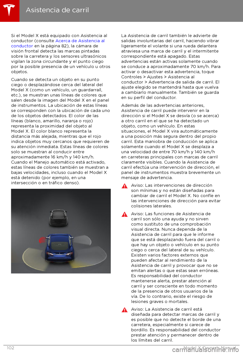 TESLA MODEL X 2017  Manual del propietario (in Spanish) Si el Model X est