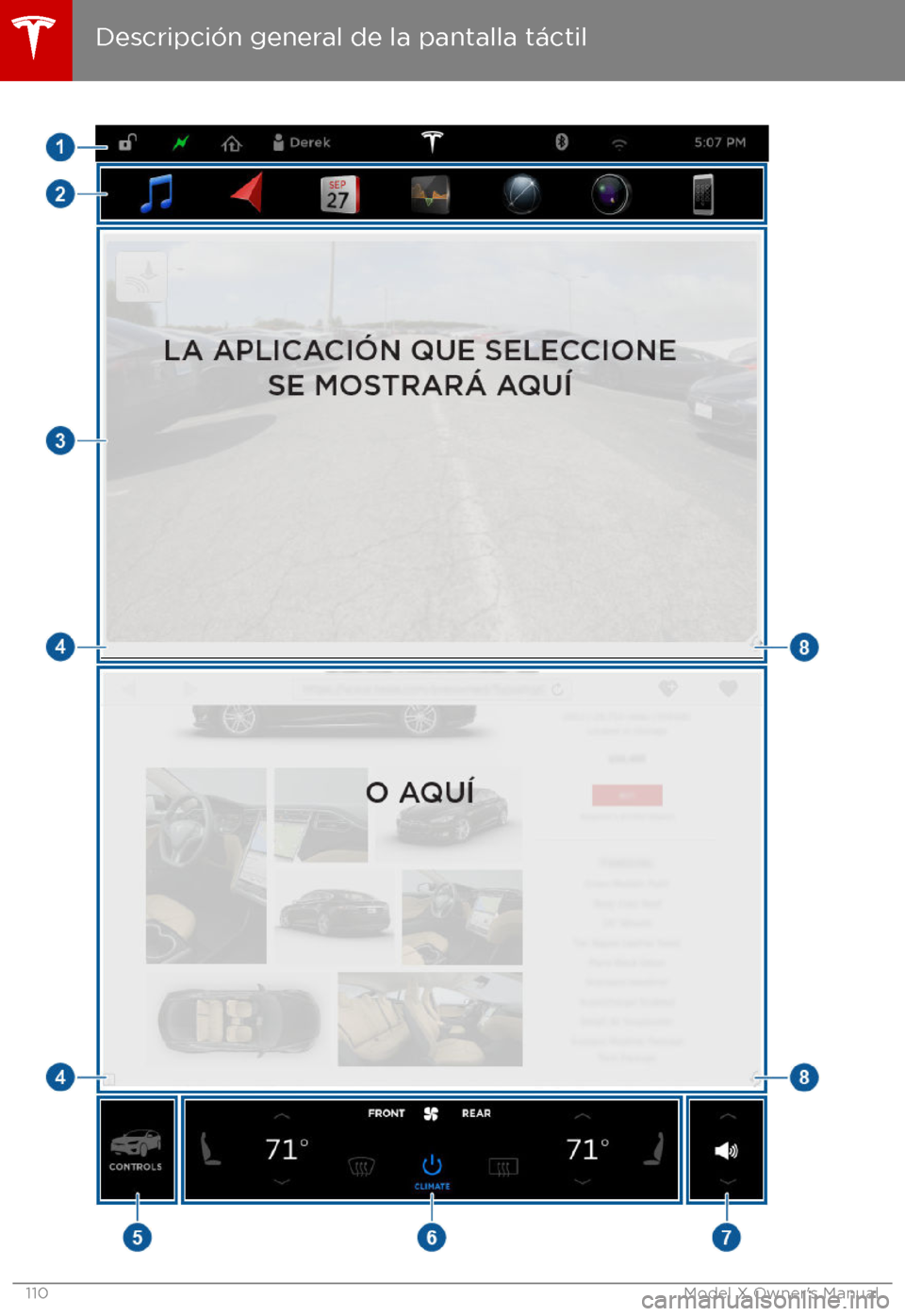 TESLA MODEL X 2017 Manual del propietario (in Spanish) Descripci TESLA MODEL X 2017 Manual del propietario (in Spanish) Descripci