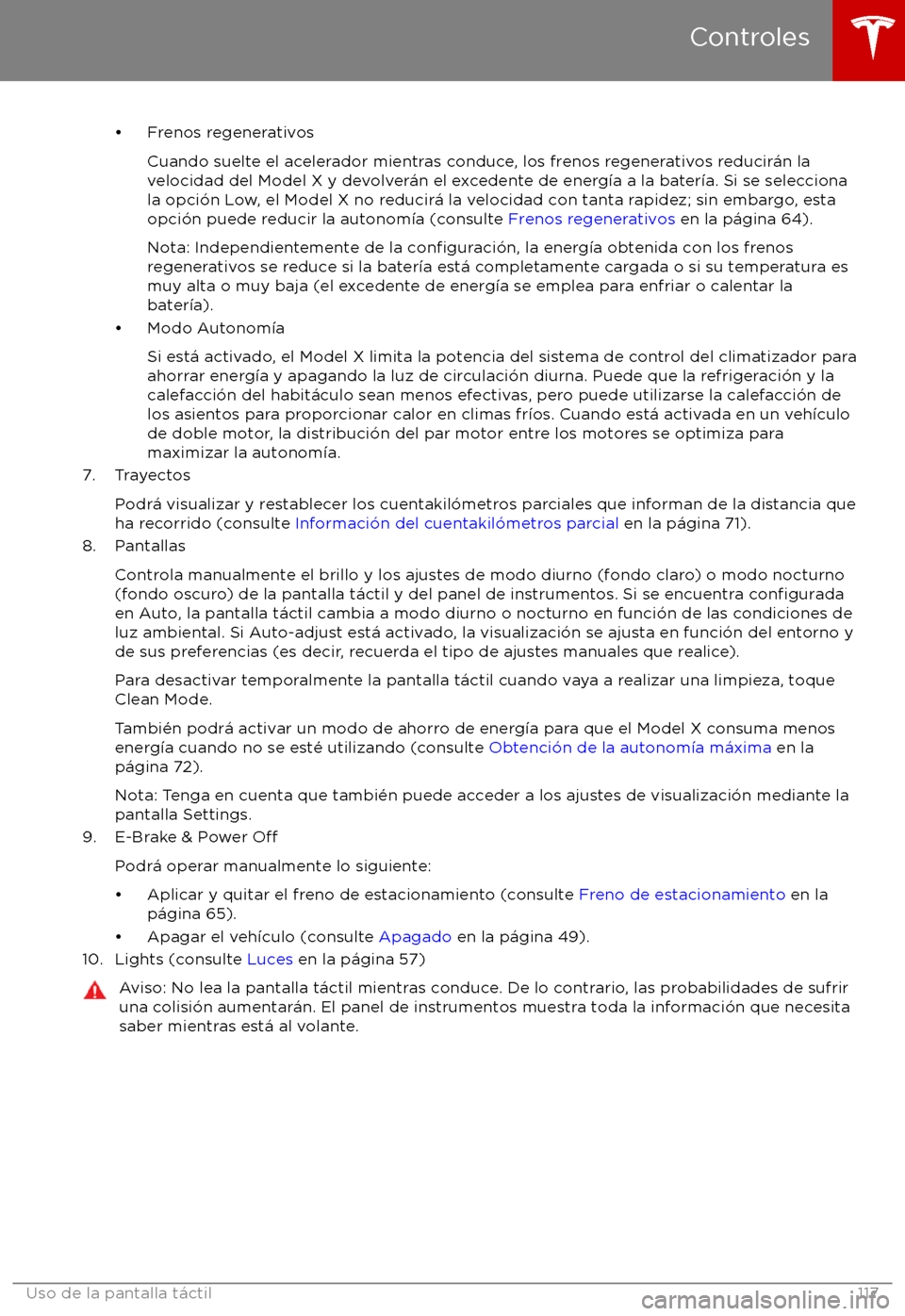 TESLA MODEL X 2017 Manual del propietario (in Spanish) TESLA MODEL X 2017 Manual del propietario (in Spanish)
