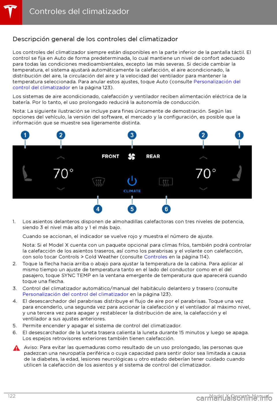 TESLA MODEL X 2017  Manual del propietario (in Spanish) Descripci