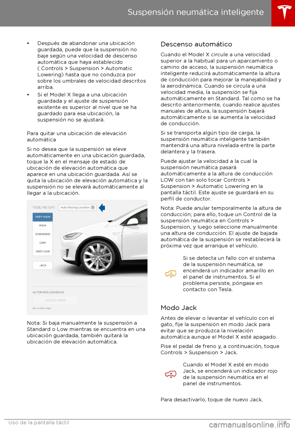 TESLA MODEL X 2017  Manual del propietario (in Spanish) 