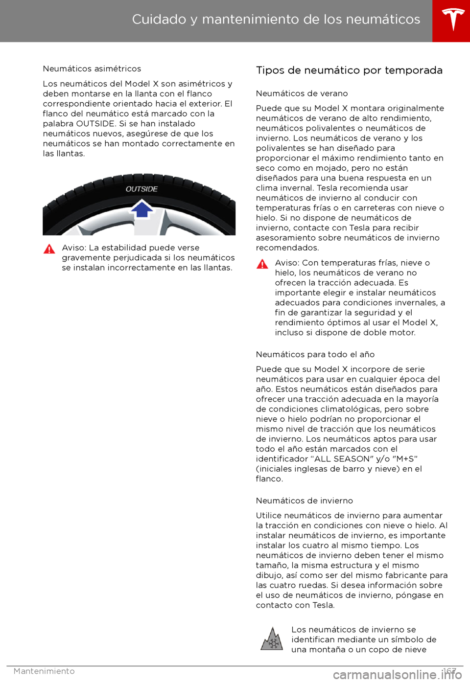 TESLA MODEL X 2017 Manual del propietario (in Spanish) Neum TESLA MODEL X 2017 Manual del propietario (in Spanish) Neum