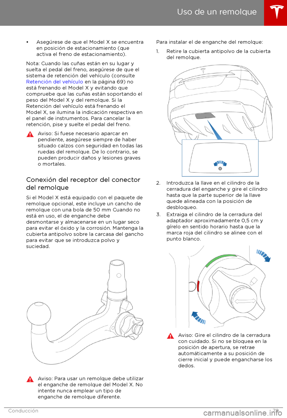 TESLA MODEL X 2017  Manual del propietario (in Spanish) 
