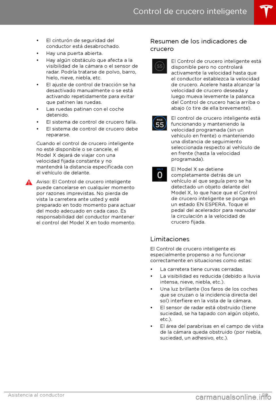 TESLA MODEL X 2017 Manual del propietario (in Spanish) TESLA MODEL X 2017 Manual del propietario (in Spanish)