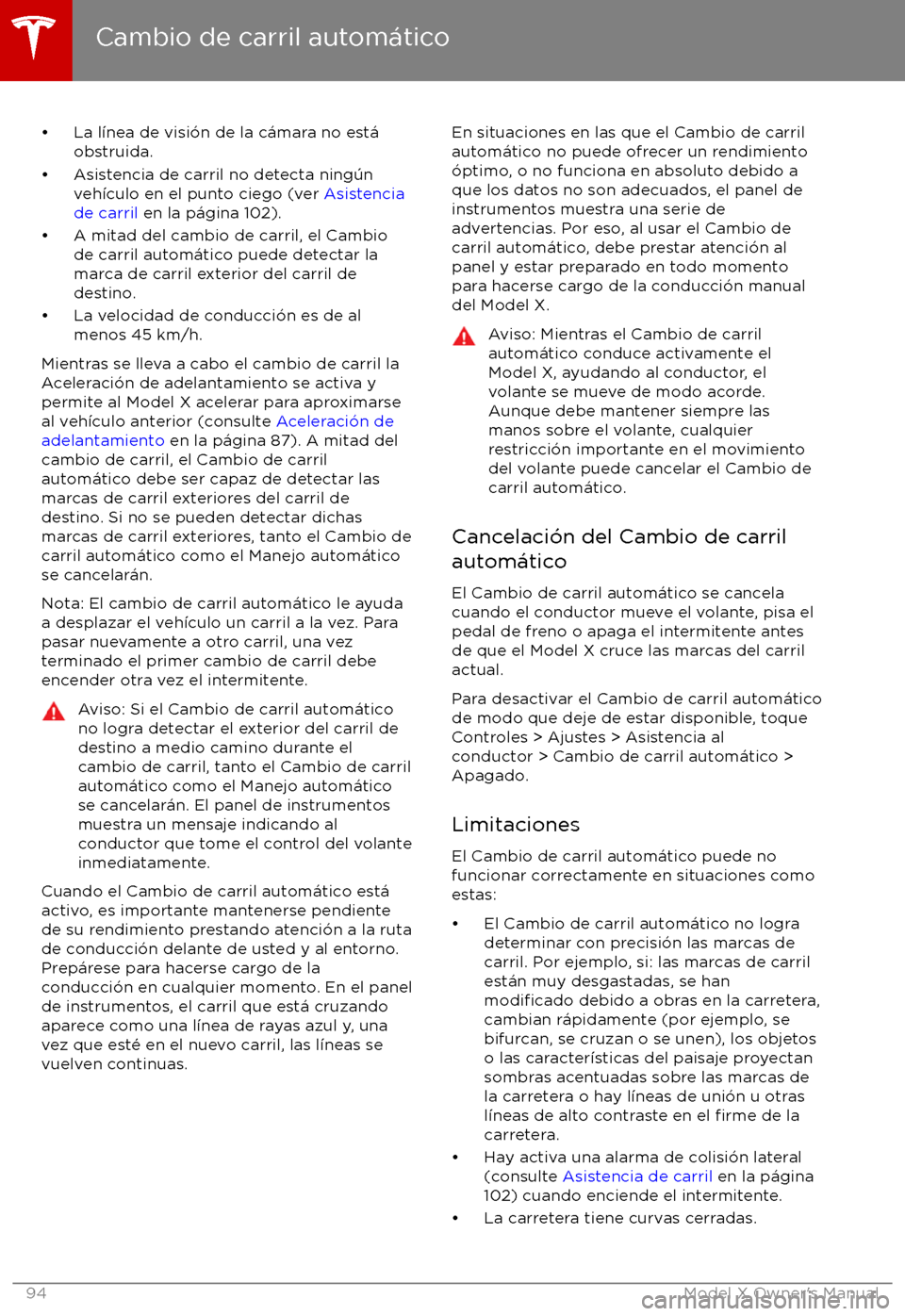 TESLA MODEL X 2017 Manual del propietario (in Spanish) TESLA MODEL X 2017 Manual del propietario (in Spanish)