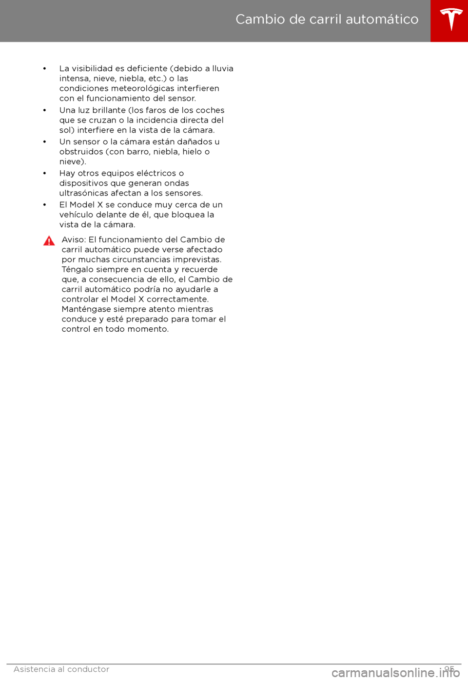 TESLA MODEL X 2017 Manual del propietario (in Spanish) TESLA MODEL X 2017 Manual del propietario (in Spanish)