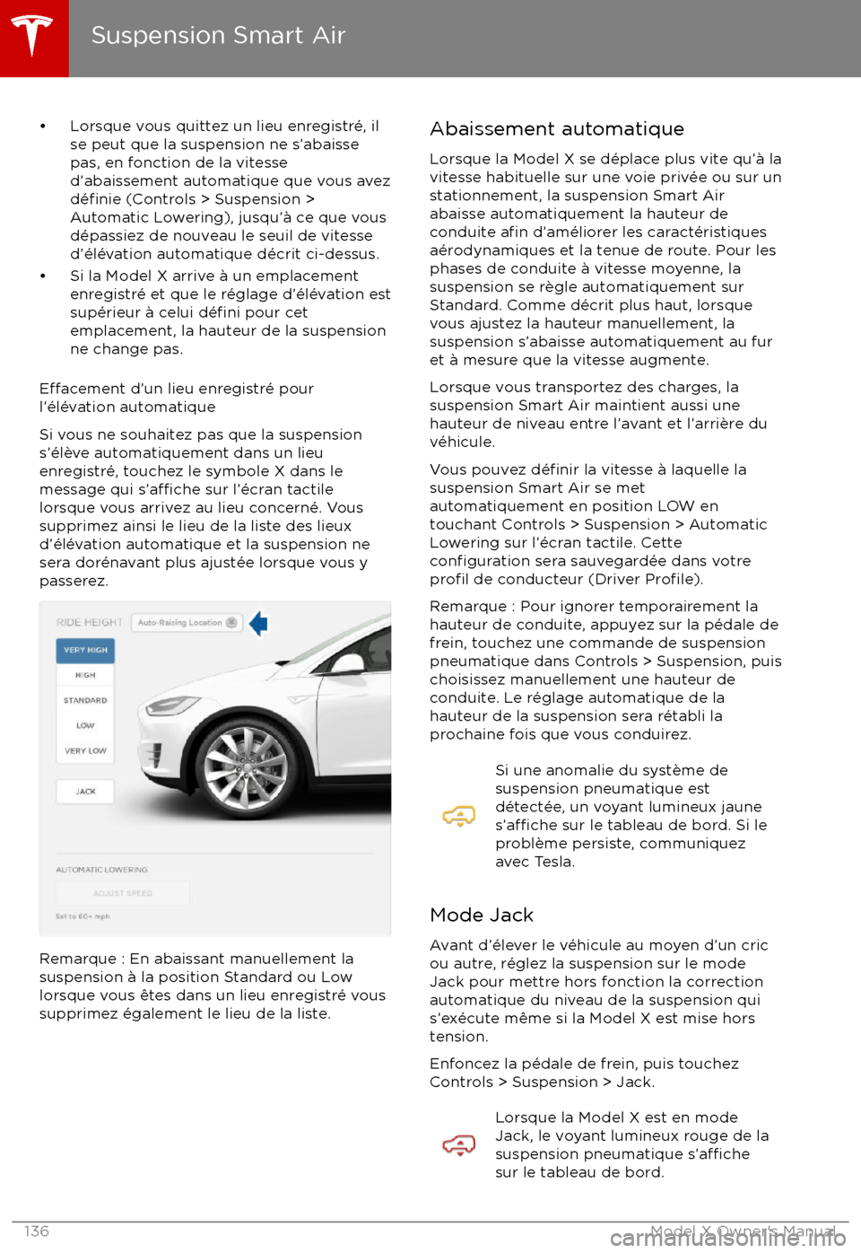 TESLA MODEL X 2017 Manuel du propriétaire (Canada) (in French) TESLA MODEL X 2017 Manuel du propriétaire (Canada) (in French)