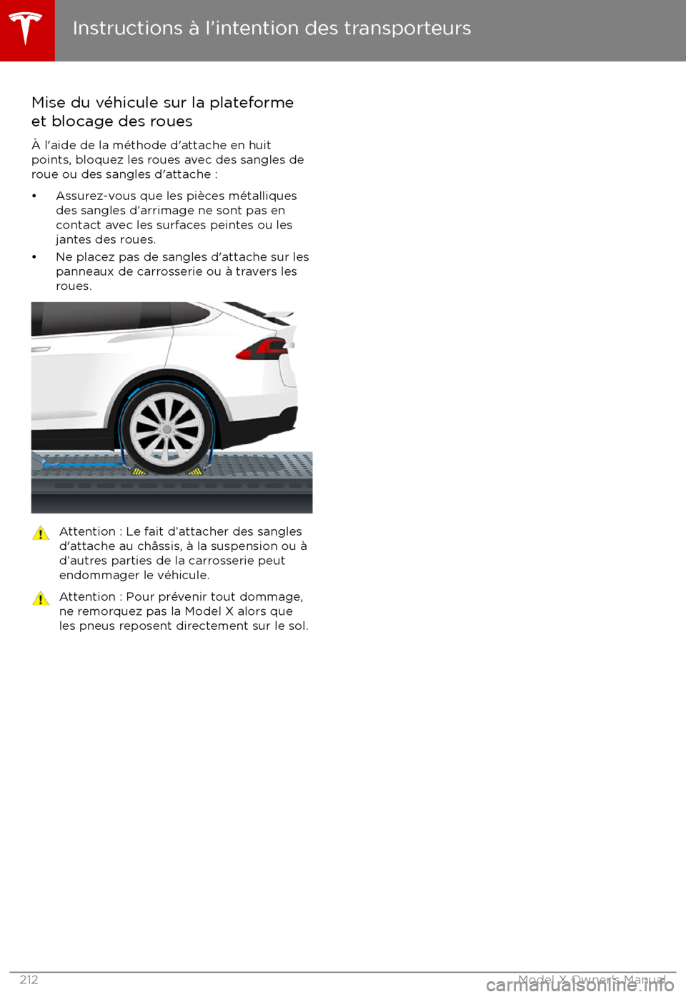 TESLA MODEL X 2017 Manuel du propriétaire (Canada) (in French) Mise du v TESLA MODEL X 2017 Manuel du propriétaire (Canada) (in French) Mise du v