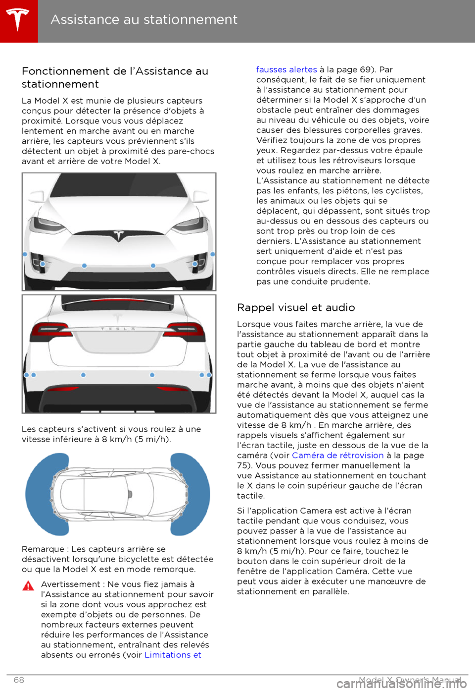 TESLA MODEL X 2017  Manuel du propriétaire (Canada) (in French) Fonctionnement de l
