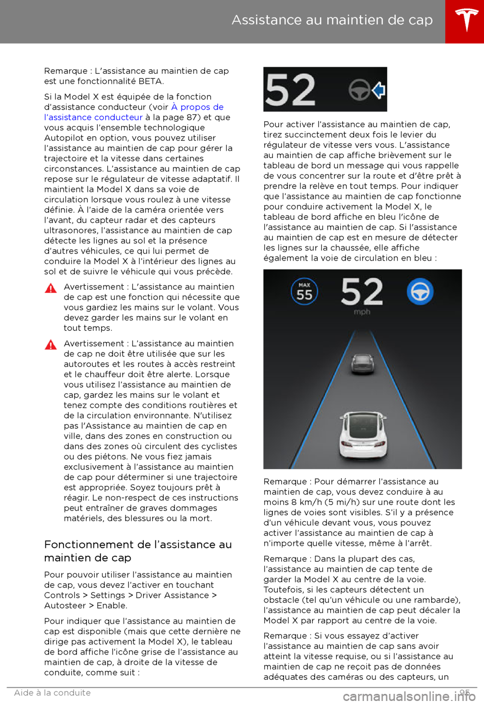 TESLA MODEL X 2017 Manuel du propriétaire (Canada) (in French) Remarque : L TESLA MODEL X 2017 Manuel du propriétaire (Canada) (in French) Remarque : L