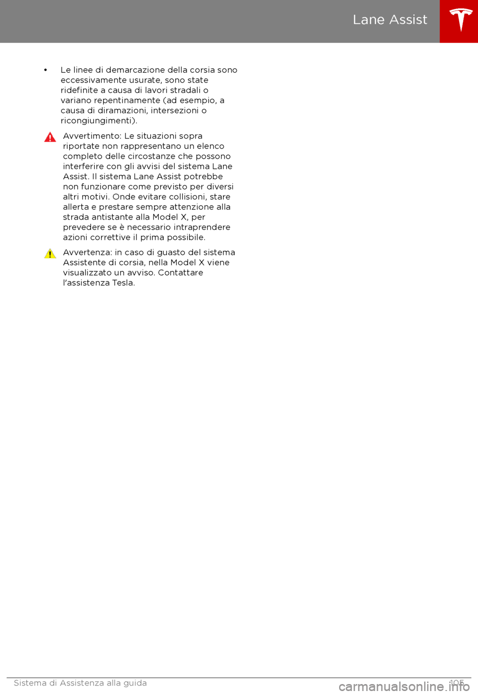 TESLA MODEL X 2017 Manuale del proprietario (in Italian) TESLA MODEL X 2017 Manuale del proprietario (in Italian)