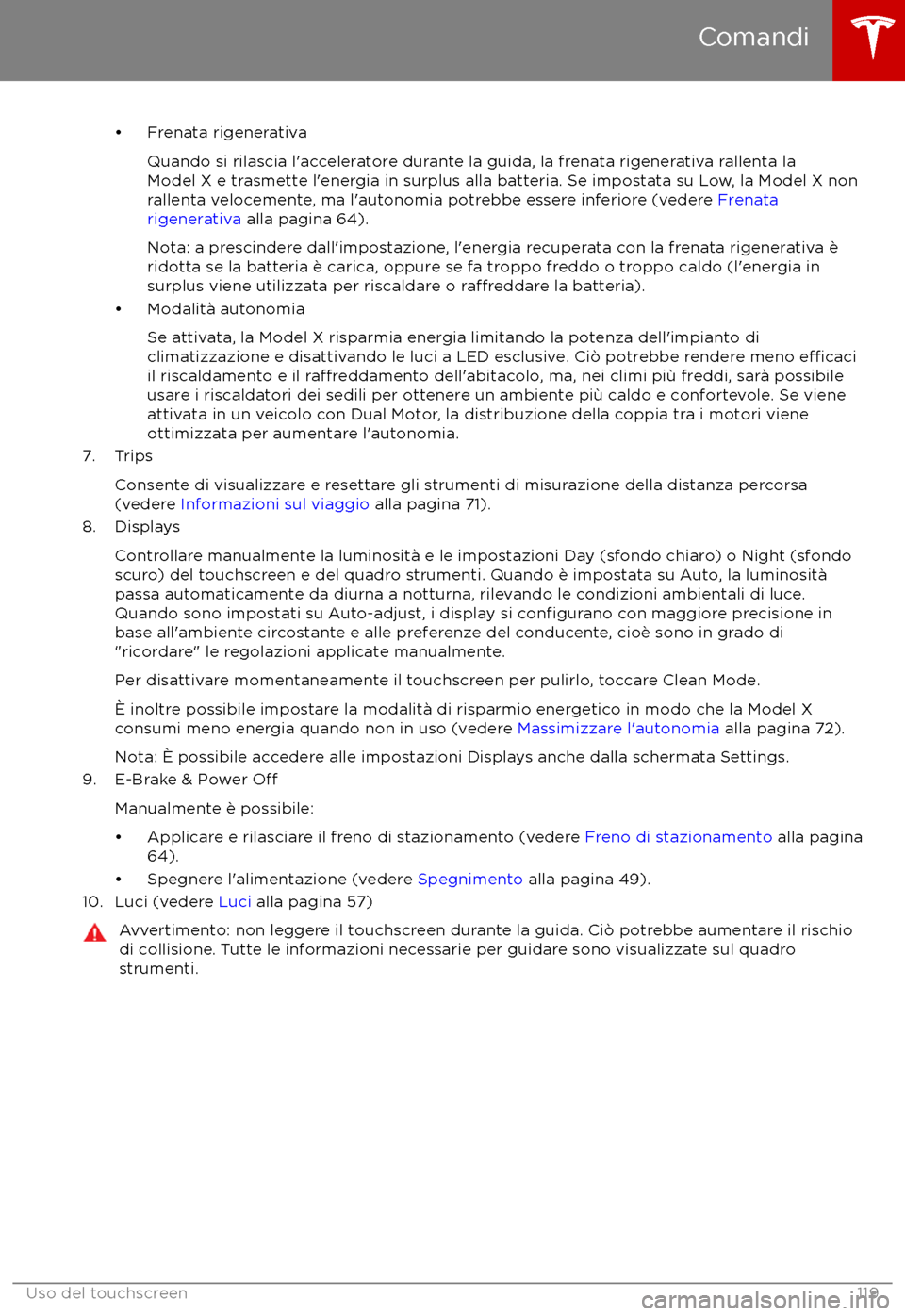 TESLA MODEL X 2017 Manuale del proprietario (in Italian) TESLA MODEL X 2017 Manuale del proprietario (in Italian)