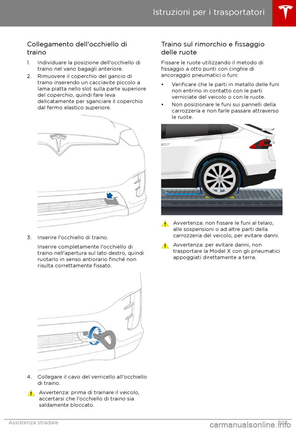 TESLA MODEL X 2017  Manuale del proprietario (in Italian) Collegamento dell