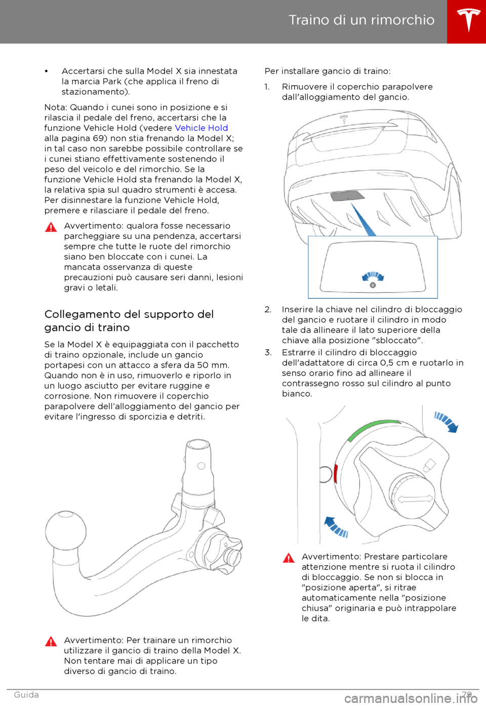 TESLA MODEL X 2017  Manuale del proprietario (in Italian) 