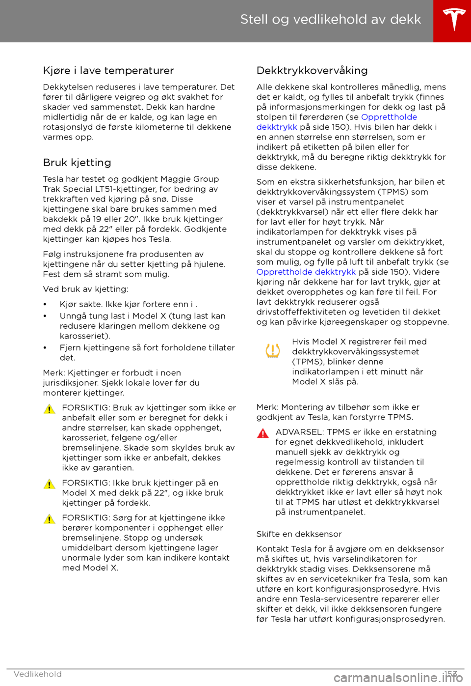 TESLA MODEL X 2017  Brukerhåndbok (in Norwegian) Kj TESLA MODEL X 2017  Brukerhåndbok (in Norwegian) Kj