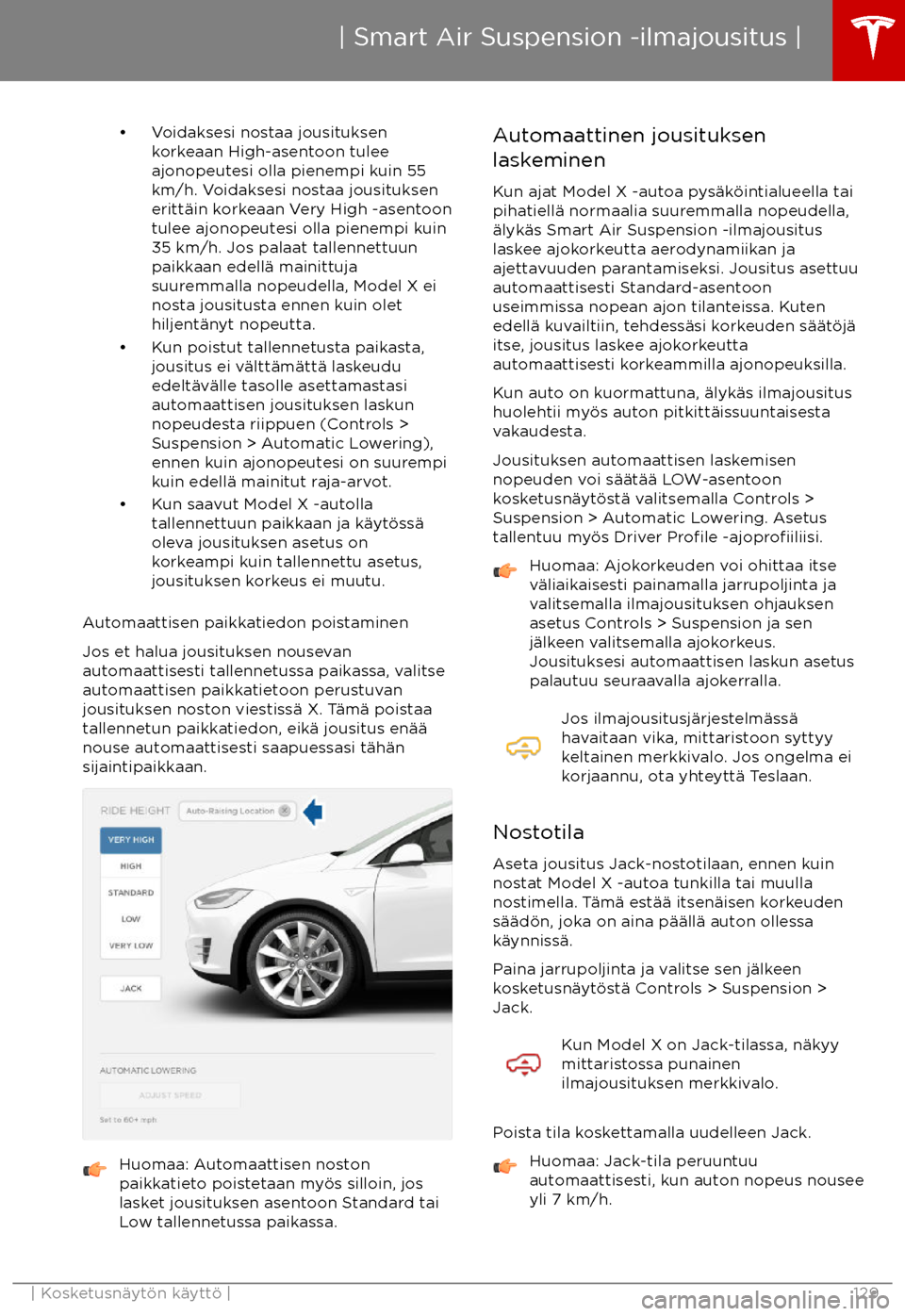 TESLA MODEL X 2017 Omistajan käsikirja (in Finnish) TESLA MODEL X 2017 Omistajan käsikirja (in Finnish)