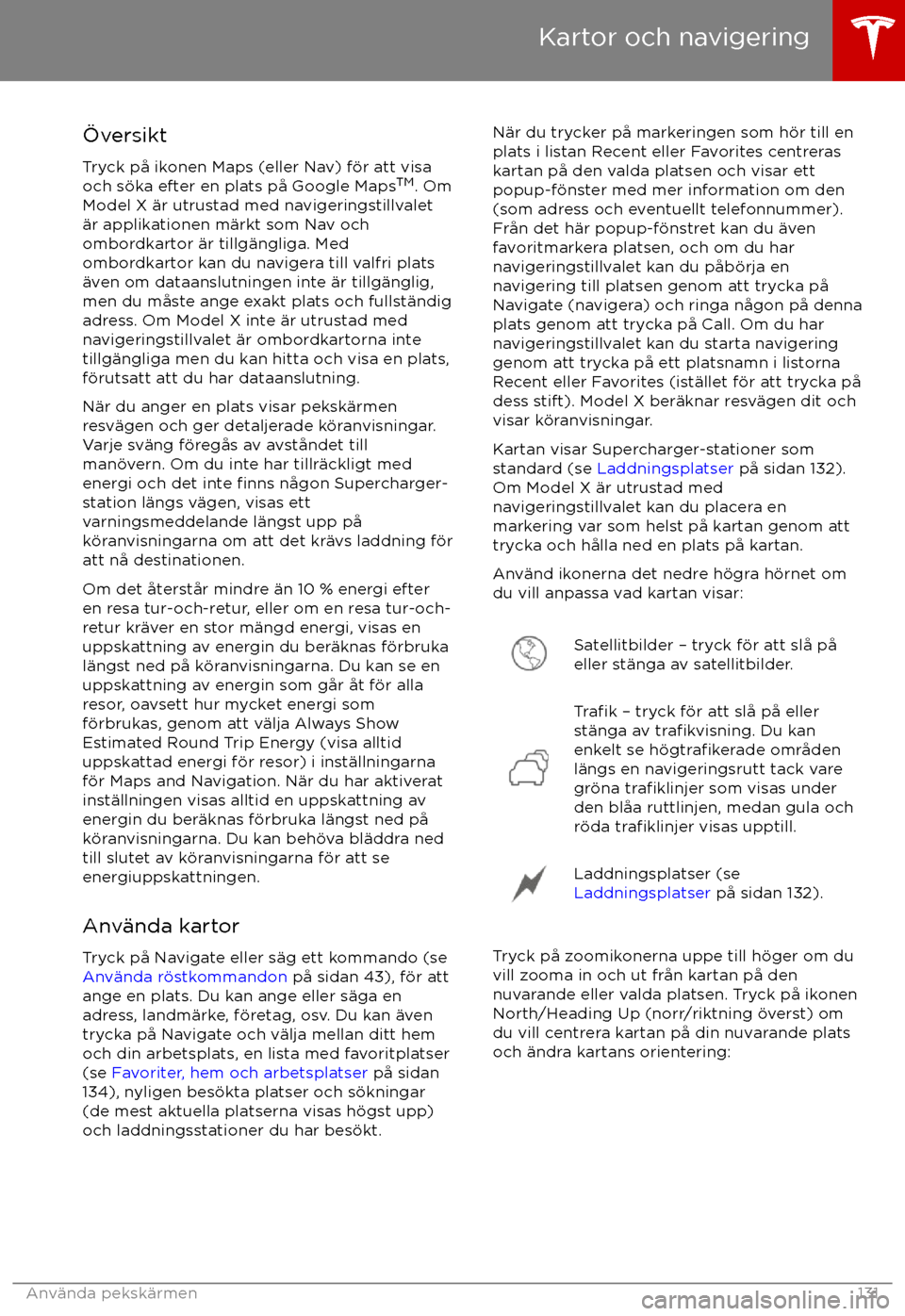 TESLA MODEL X 2017 Ägarmanual (in Swedish) TESLA MODEL X 2017 Ägarmanual (in Swedish)