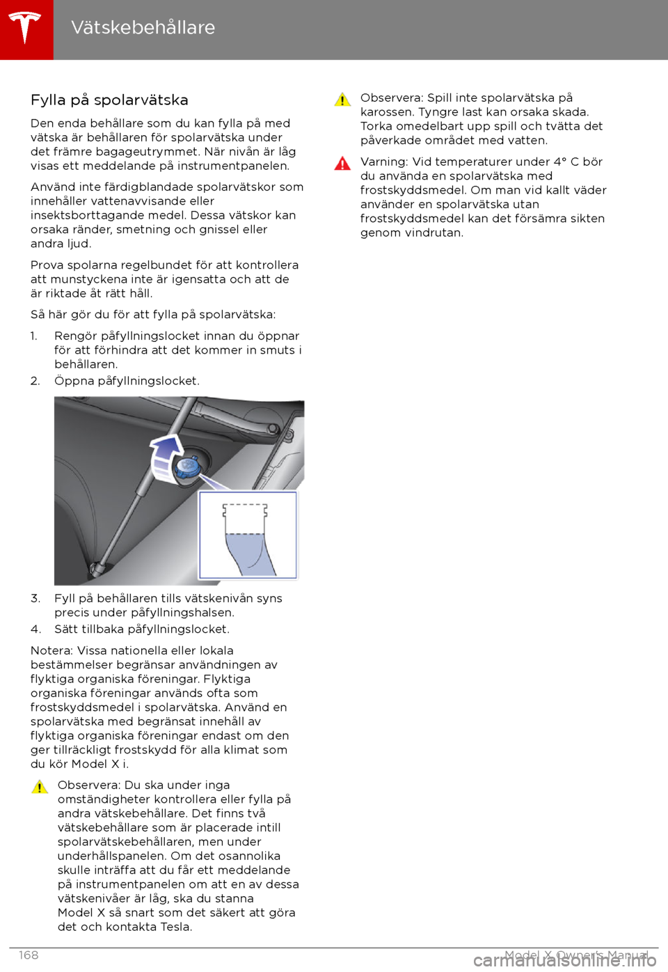 TESLA MODEL X 2017 Ägarmanual (in Swedish) Fylla p TESLA MODEL X 2017 Ägarmanual (in Swedish) Fylla p