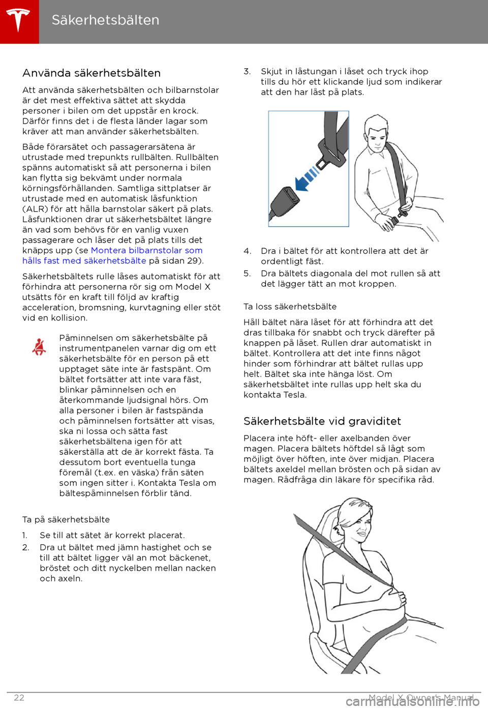 TESLA MODEL X 2017 Ägarmanual (in Swedish) Anv TESLA MODEL X 2017 Ägarmanual (in Swedish) Anv