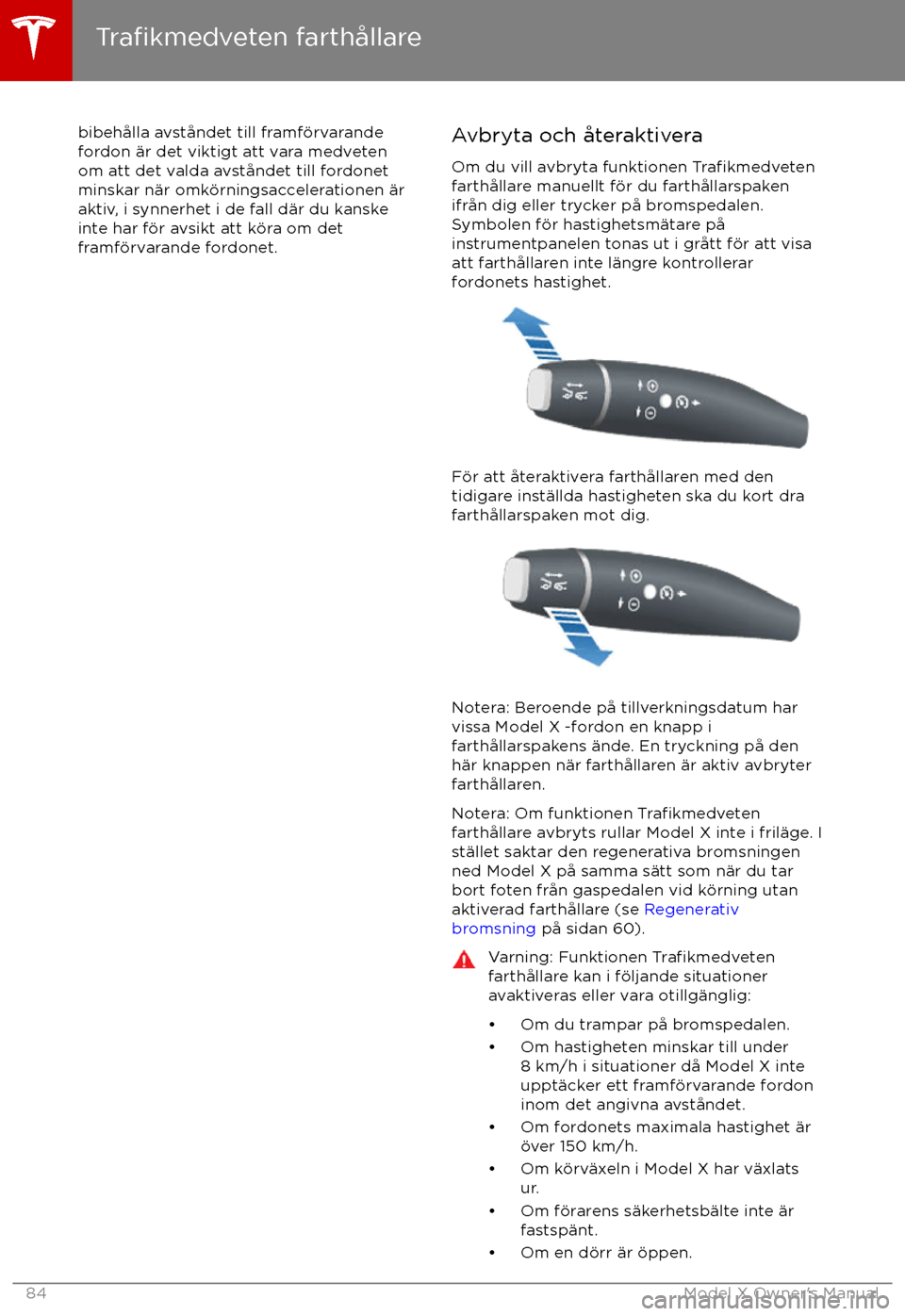 TESLA MODEL X 2017 Ägarmanual (in Swedish) bibeh TESLA MODEL X 2017 Ägarmanual (in Swedish) bibeh