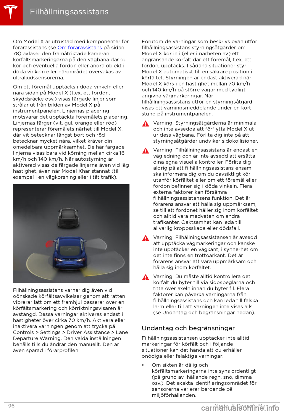 TESLA MODEL X 2017 Ägarmanual (in Swedish) Om Model X TESLA MODEL X 2017 Ägarmanual (in Swedish) Om Model X