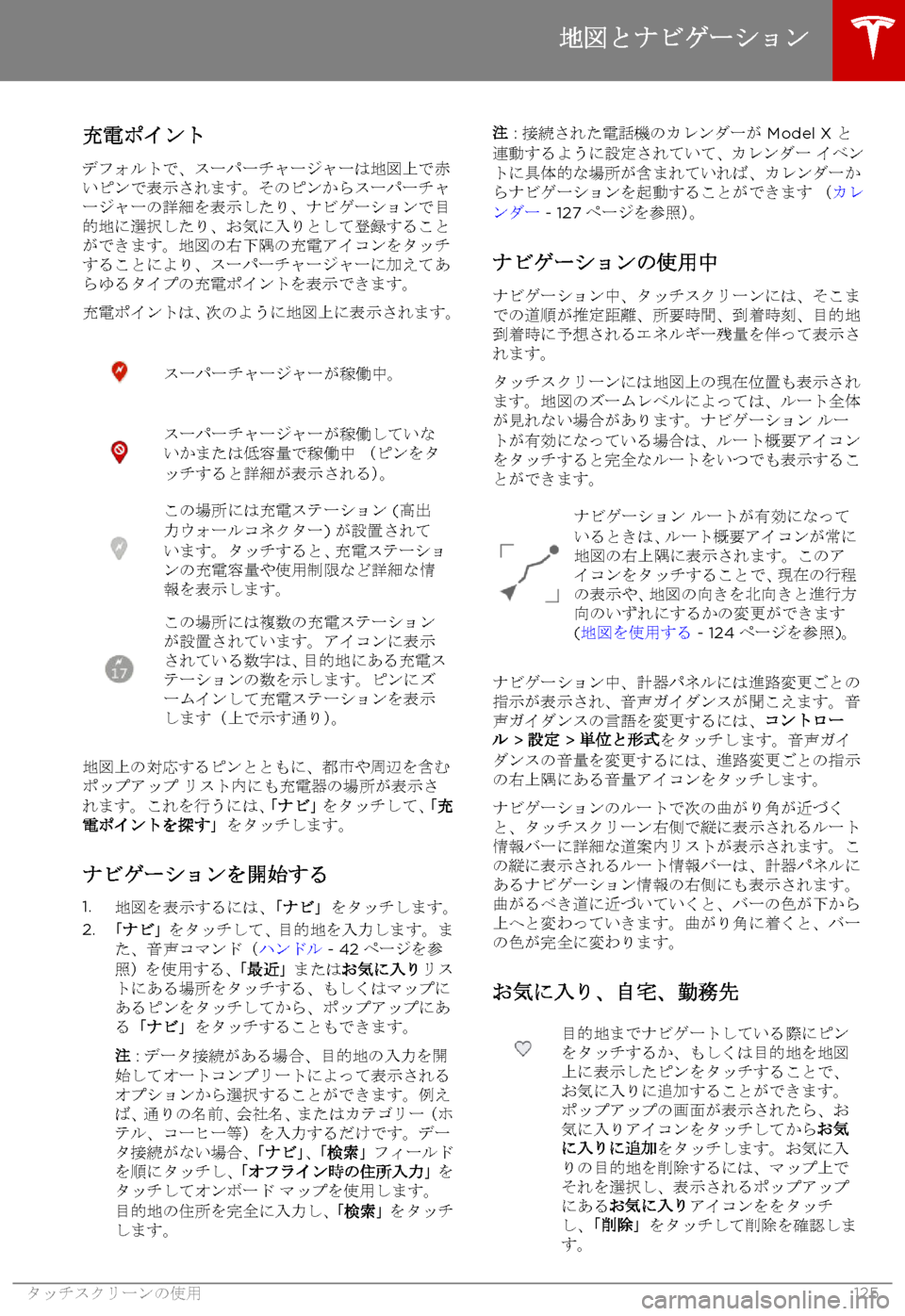 TESLA MODEL X 2017  取扱説明書 (in Japanese) 
