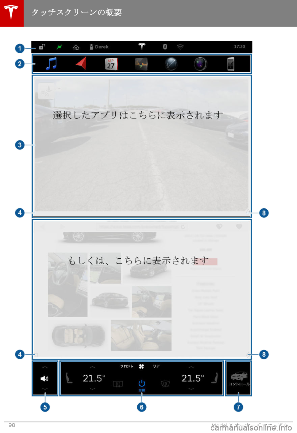 TESLA MODEL X 2017  取扱説明書 (in Japanese) 