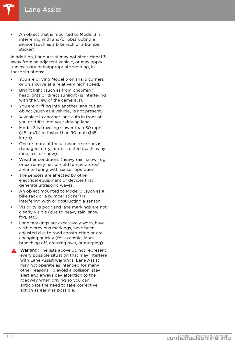 TESLA MODEL 3 2020  Owners Manuals 