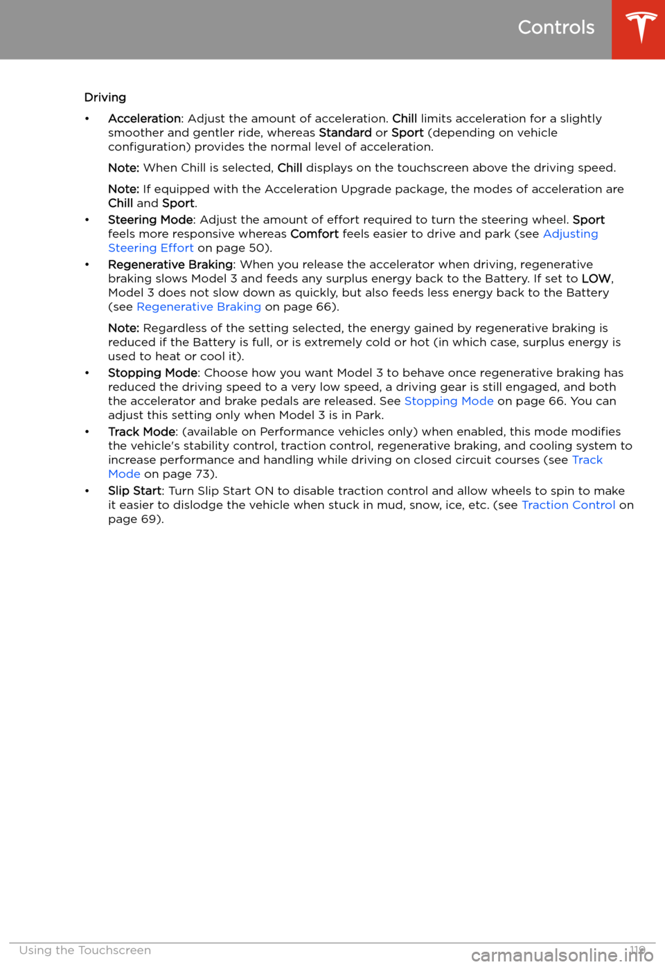 TESLA MODEL 3 2020  Owners Manuals Driving
