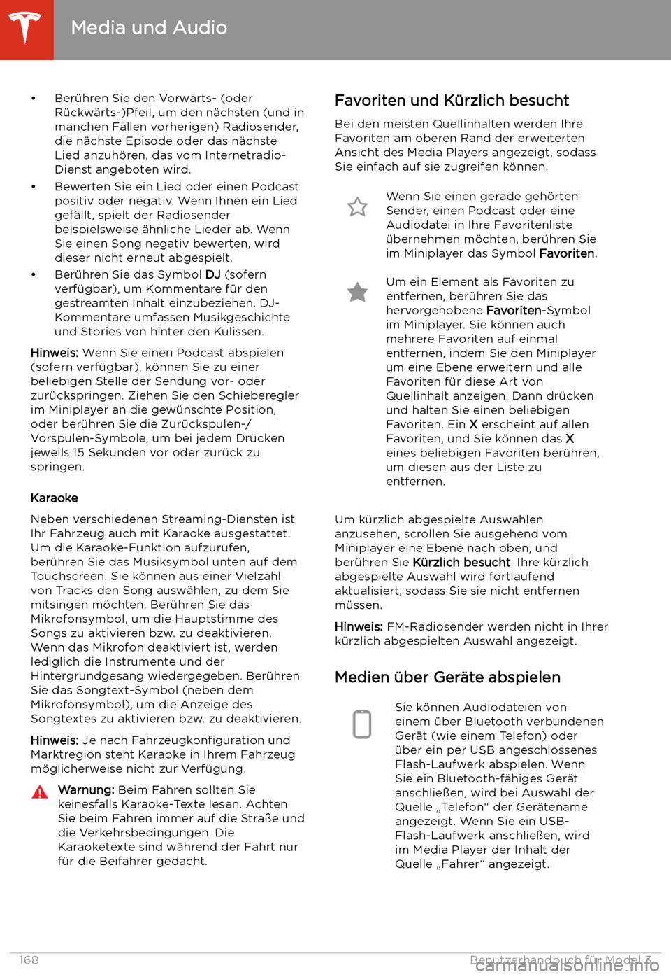 TESLA MODEL 3 2020 Betriebsanleitung TESLA MODEL 3 2020 Betriebsanleitung