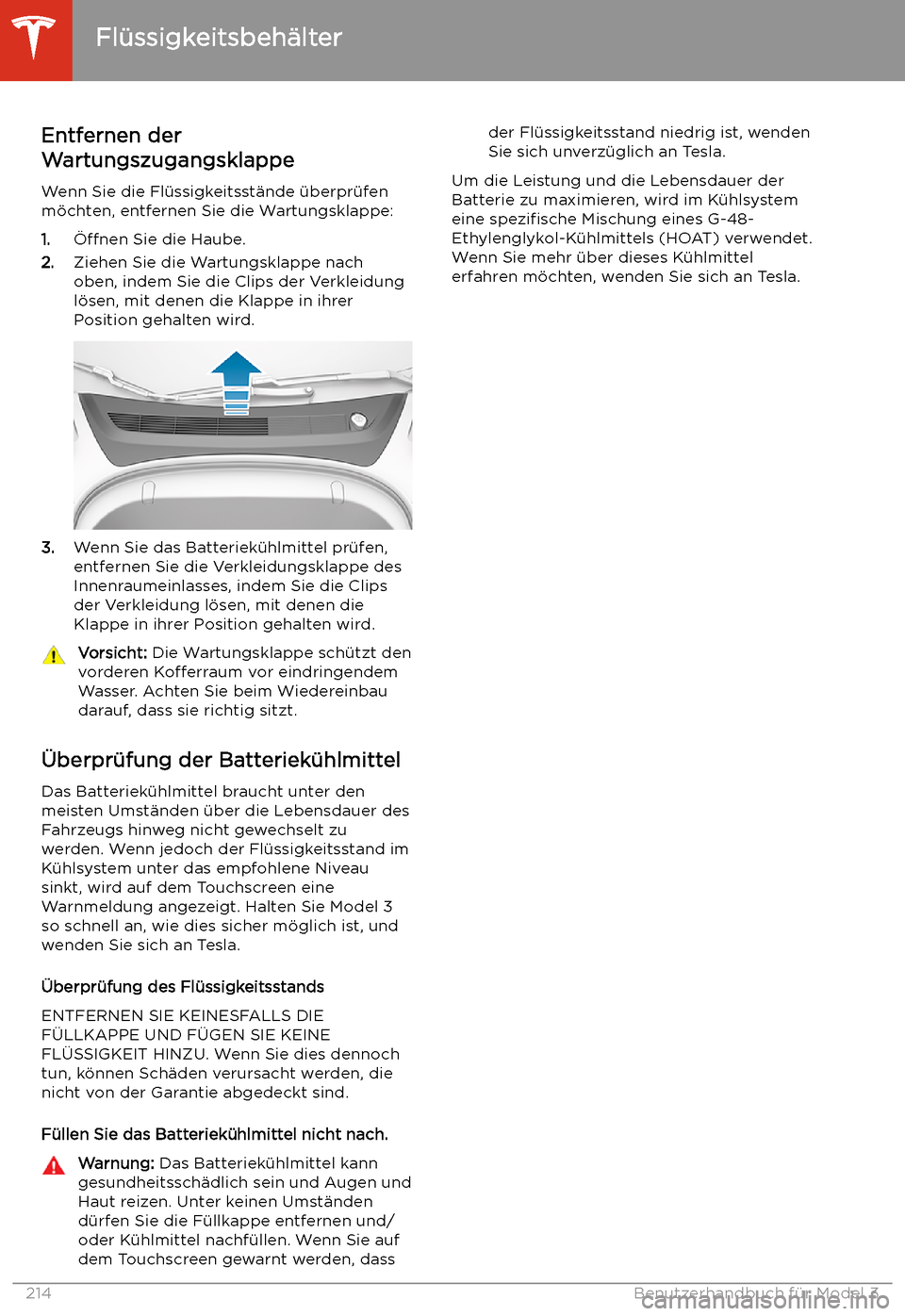 TESLA MODEL 3 2020 Betriebsanleitung Fl TESLA MODEL 3 2020 Betriebsanleitung Fl