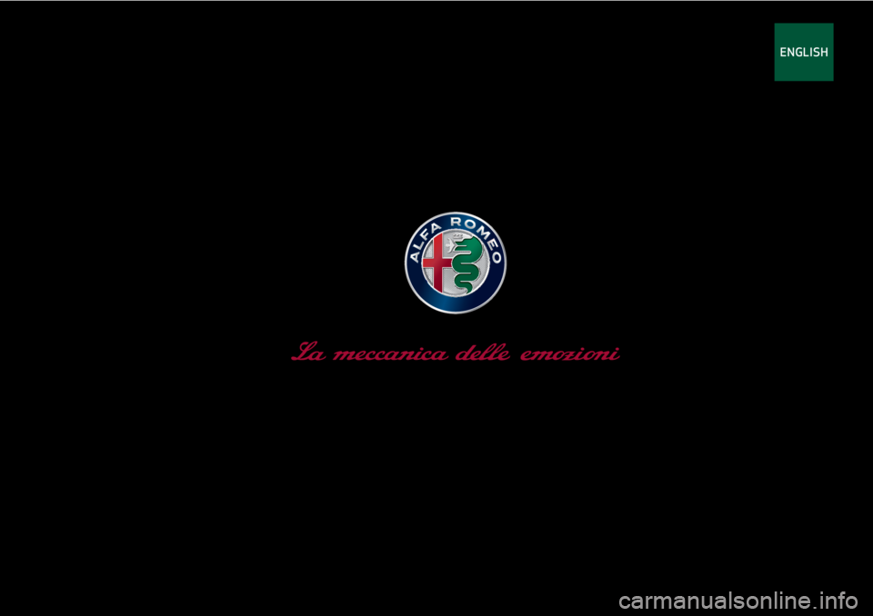 Alfa Romeo 4C 2020  Owner handbook (in English) ENGLISH 
