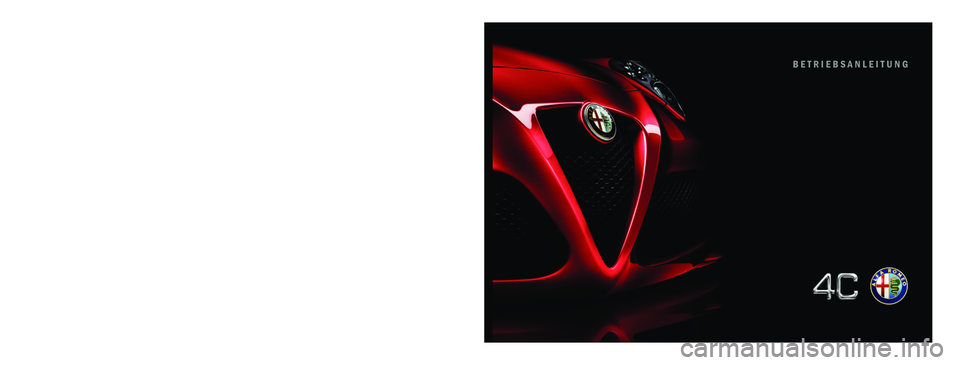 Alfa Romeo 4C 2014  Betriebsanleitung (in German) 