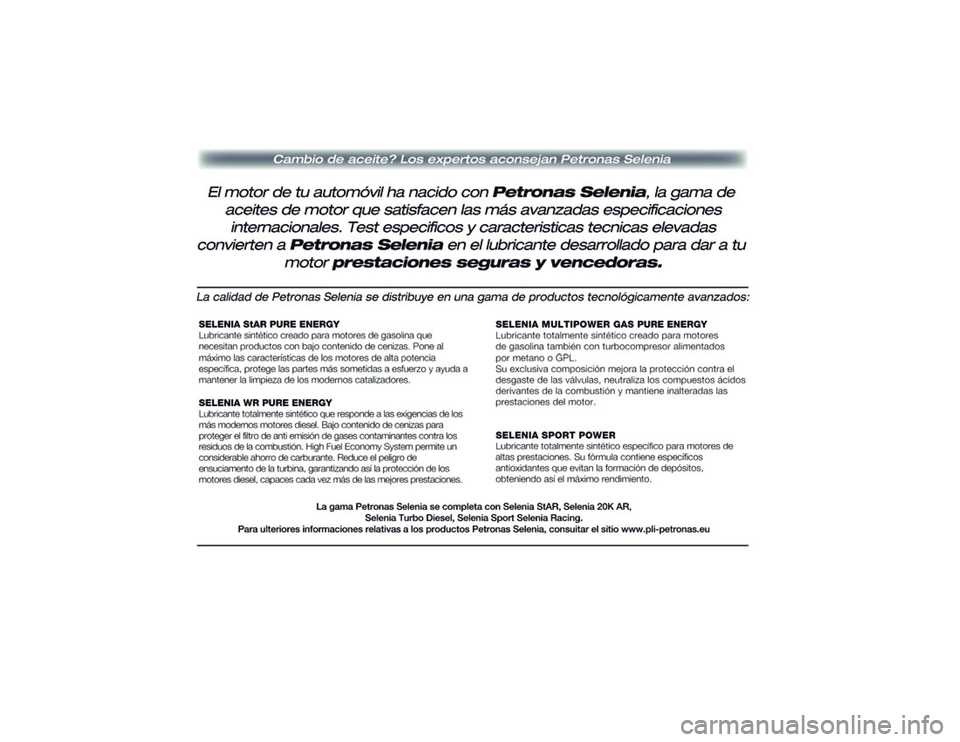 Alfa Romeo 4C 2014 Manual de Empleo y Cuidado (in Spanish) Alfa Romeo 4C 2014 Manual de Empleo y Cuidado (in Spanish)
