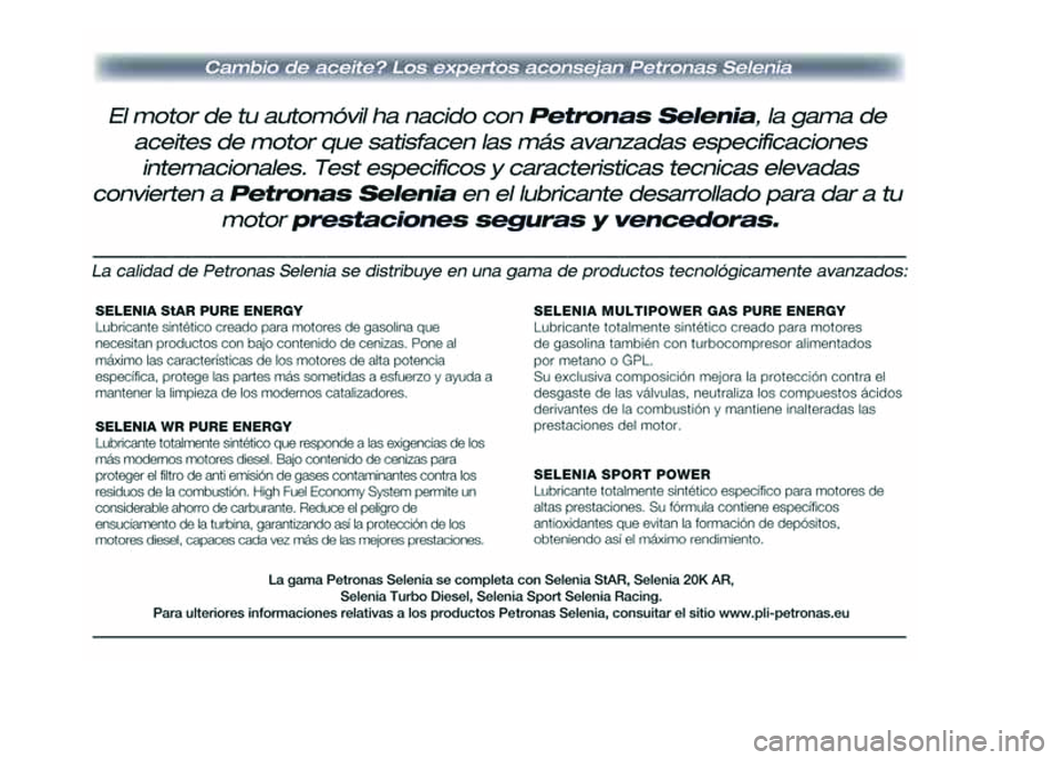 Alfa Romeo 4C 2015 Manual de Empleo y Cuidado (in Spanish) Alfa Romeo 4C 2015 Manual de Empleo y Cuidado (in Spanish)