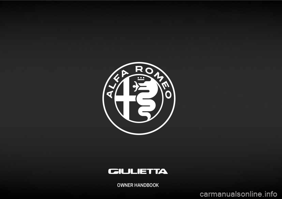 Alfa Romeo Giulietta 2021  Owner handbook (in English) OWNER HANDBOOK
cop lum giulia GB.indd   111/12/15   10:58 