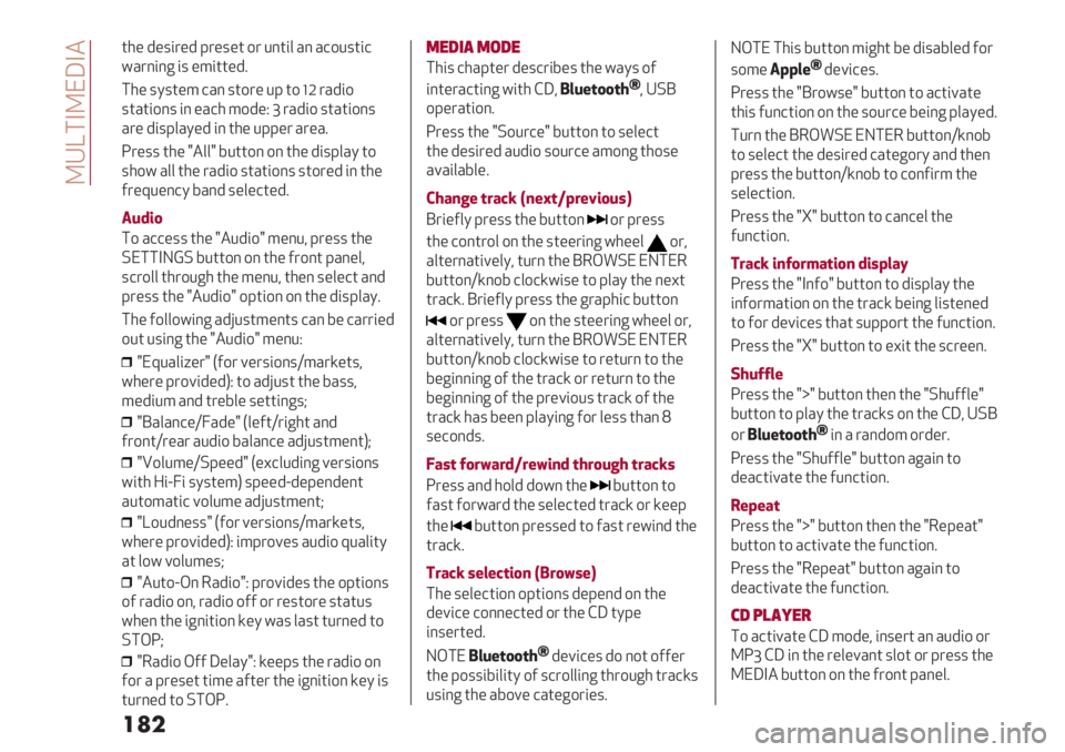 Alfa Romeo Giulietta 2021  Owner handbook (in English)  P*a#$P"Y$-
���
23/ 4/567/4 K7/5/2 97 :;260 H; H19:5261
NH7;6;< 65 /8622/4B
#3/ 5O52/8 1H; 5297/ :K 29 ?M 7H469
52H269;5 6; /H13 894/E T 7H469 52H269;5
H7/ 465K0HO/4 6; 23/ :KK/7 H7/HB
D7/55 23